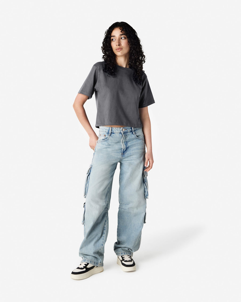 102 American Apparel Women's Fine Jersey Boxy T-Shirt