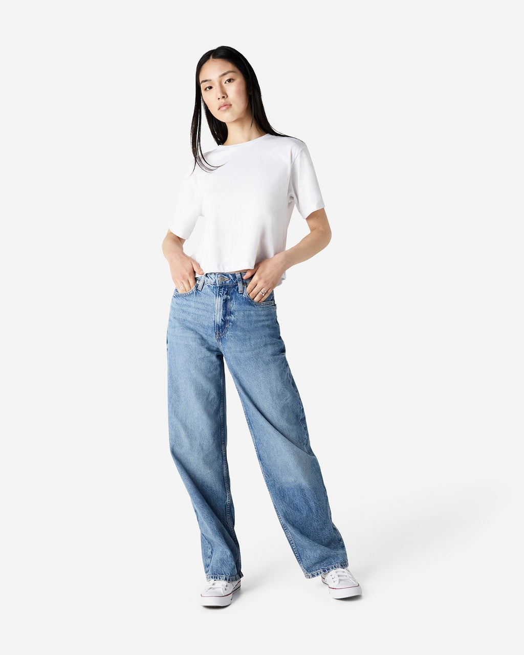 102 American Apparel Women's Fine Jersey Boxy T-Shirt