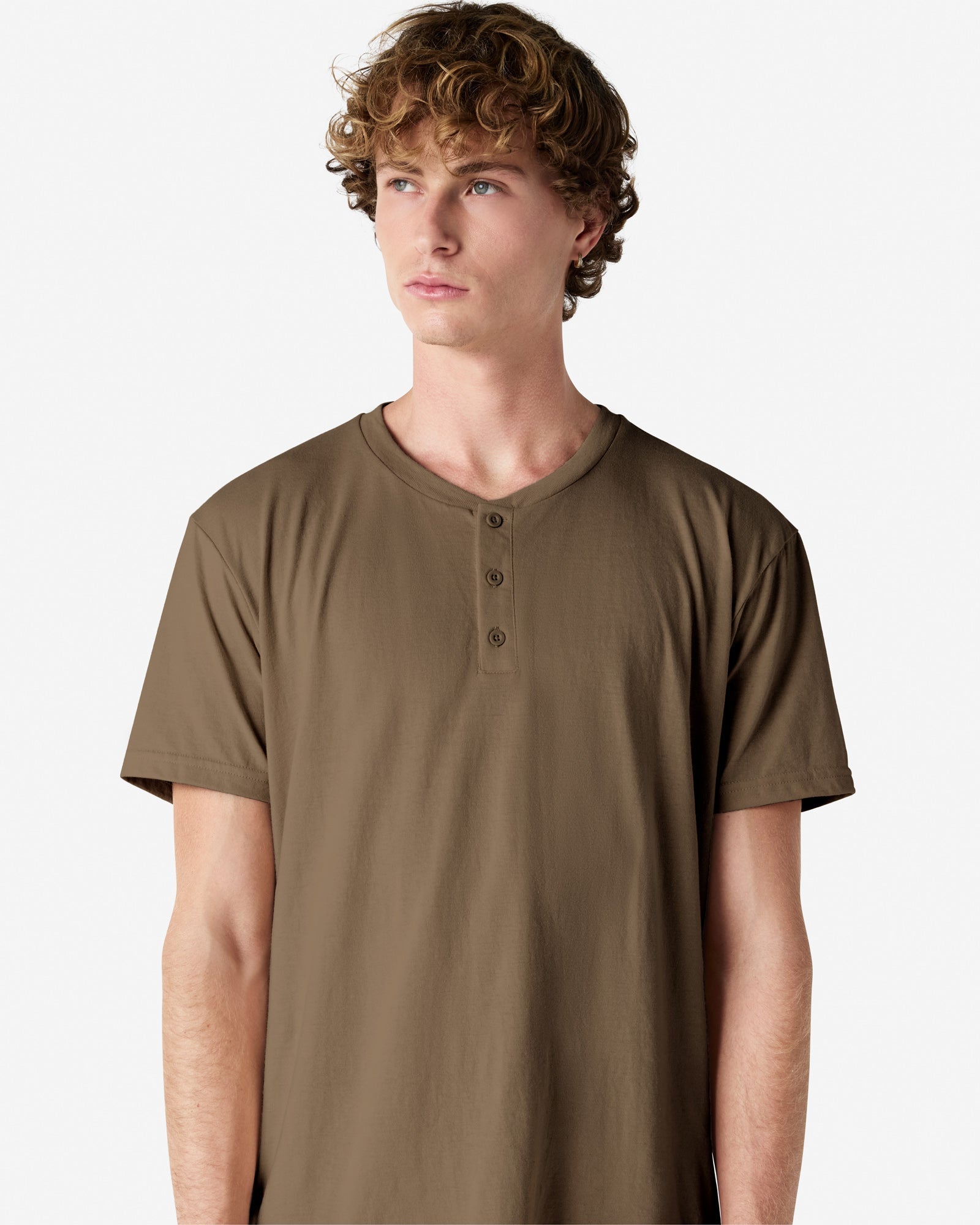 2004CVC American Apparel CVC Unisex Henley T-shirt