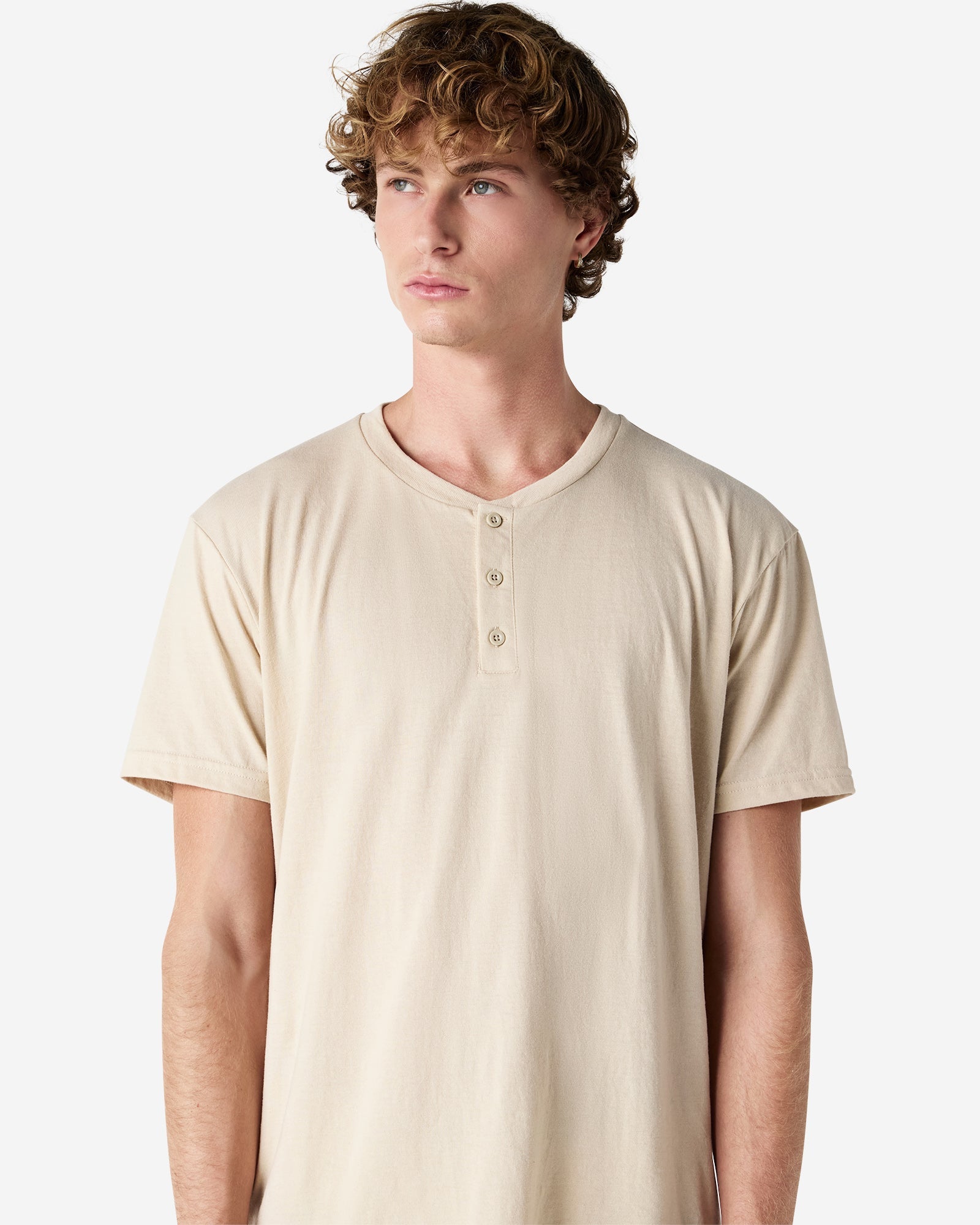 2004CVC American Apparel CVC Unisex Henley T-shirt