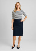 24011 Womens Comfort Wool Stretch Relaxed Fit Lined Skirt