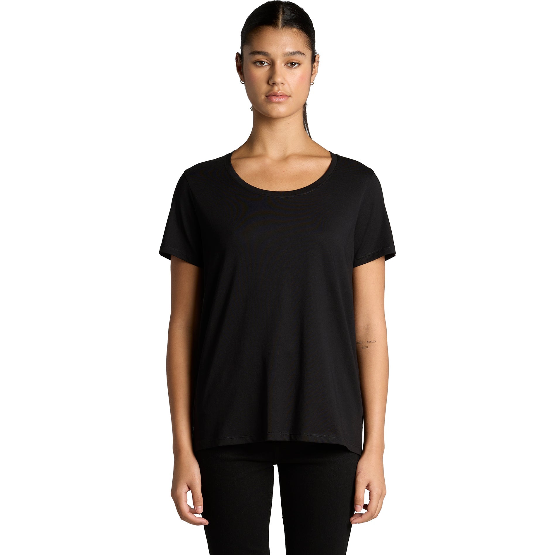 4019 WOS MAPLE SCOOP TEE