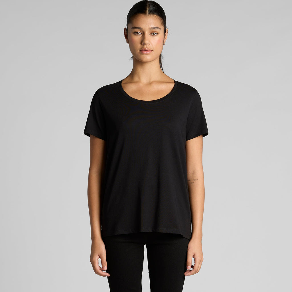 4019 WOS MAPLE SCOOP TEE