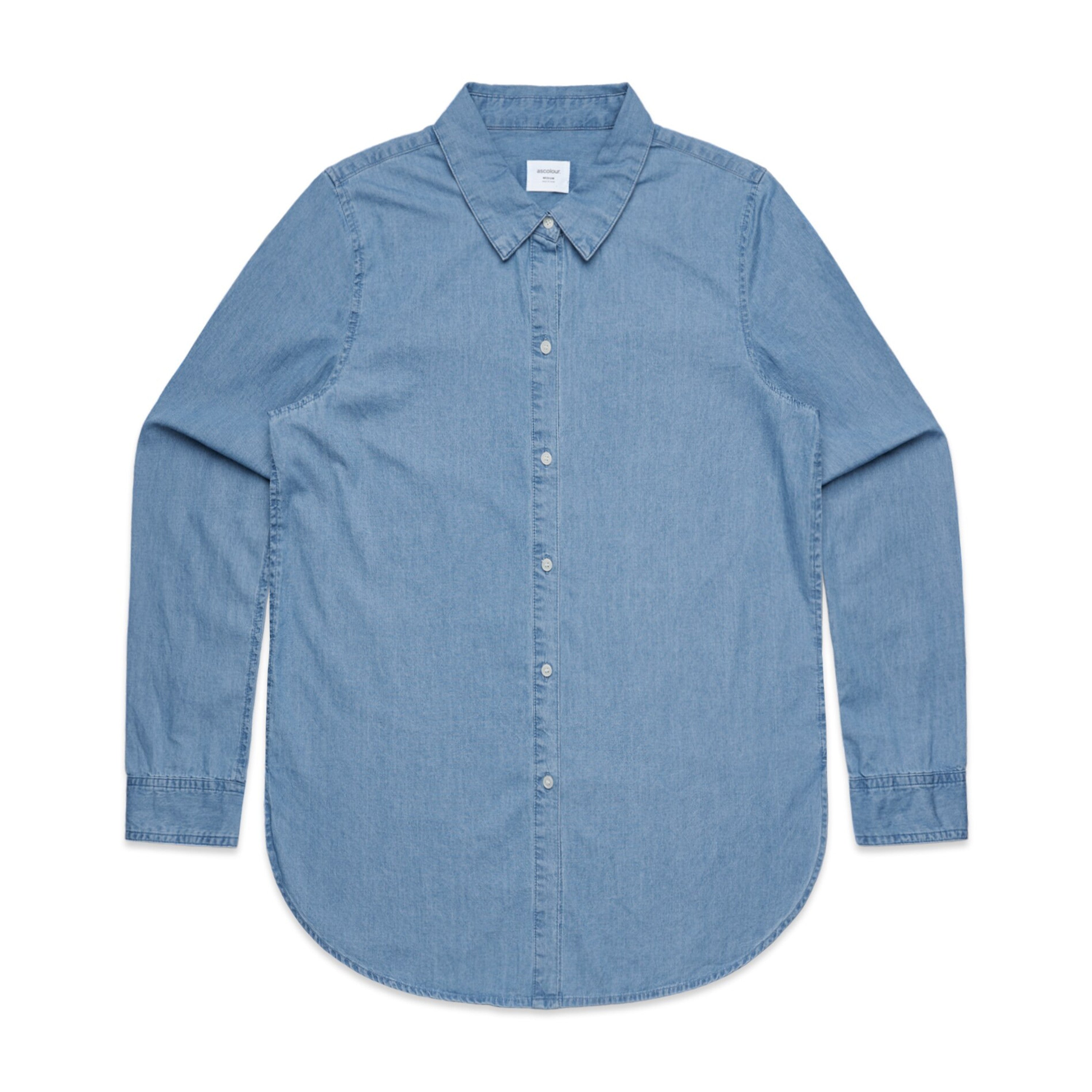 LADIES BLUE DENIM SHIRT - 4042