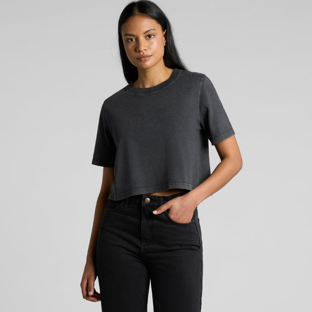 4086 WOS STONE WASH HEAVY CROP