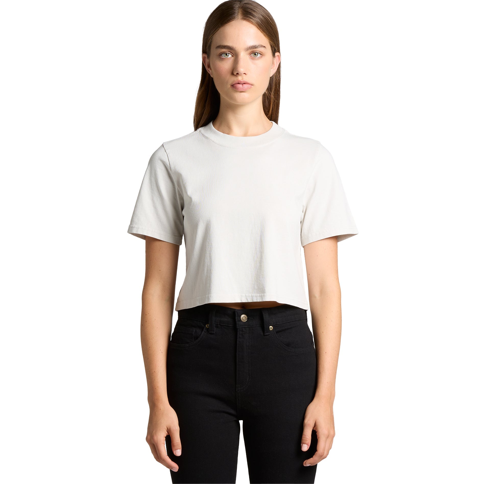 4089 WOS HEAVY FADED CROP TEE