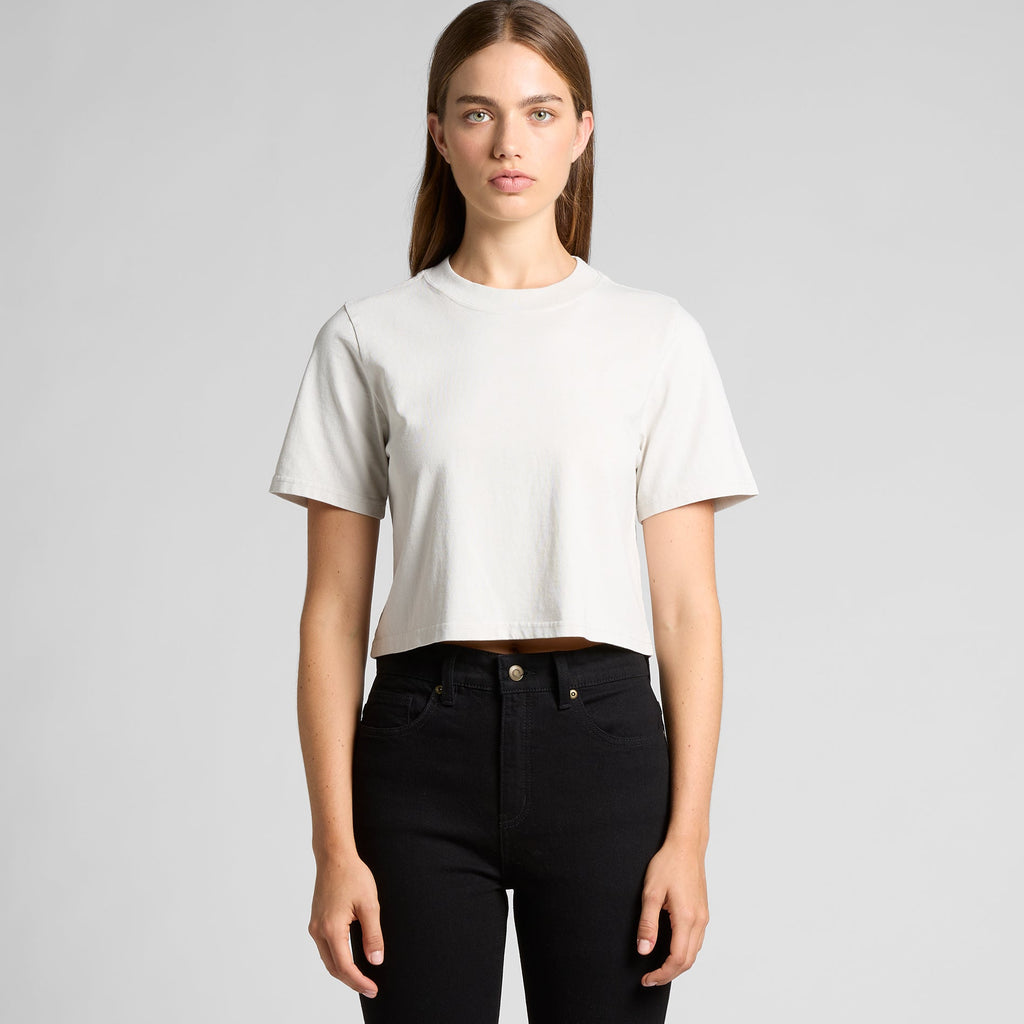 4089 WOS HEAVY FADED CROP TEE