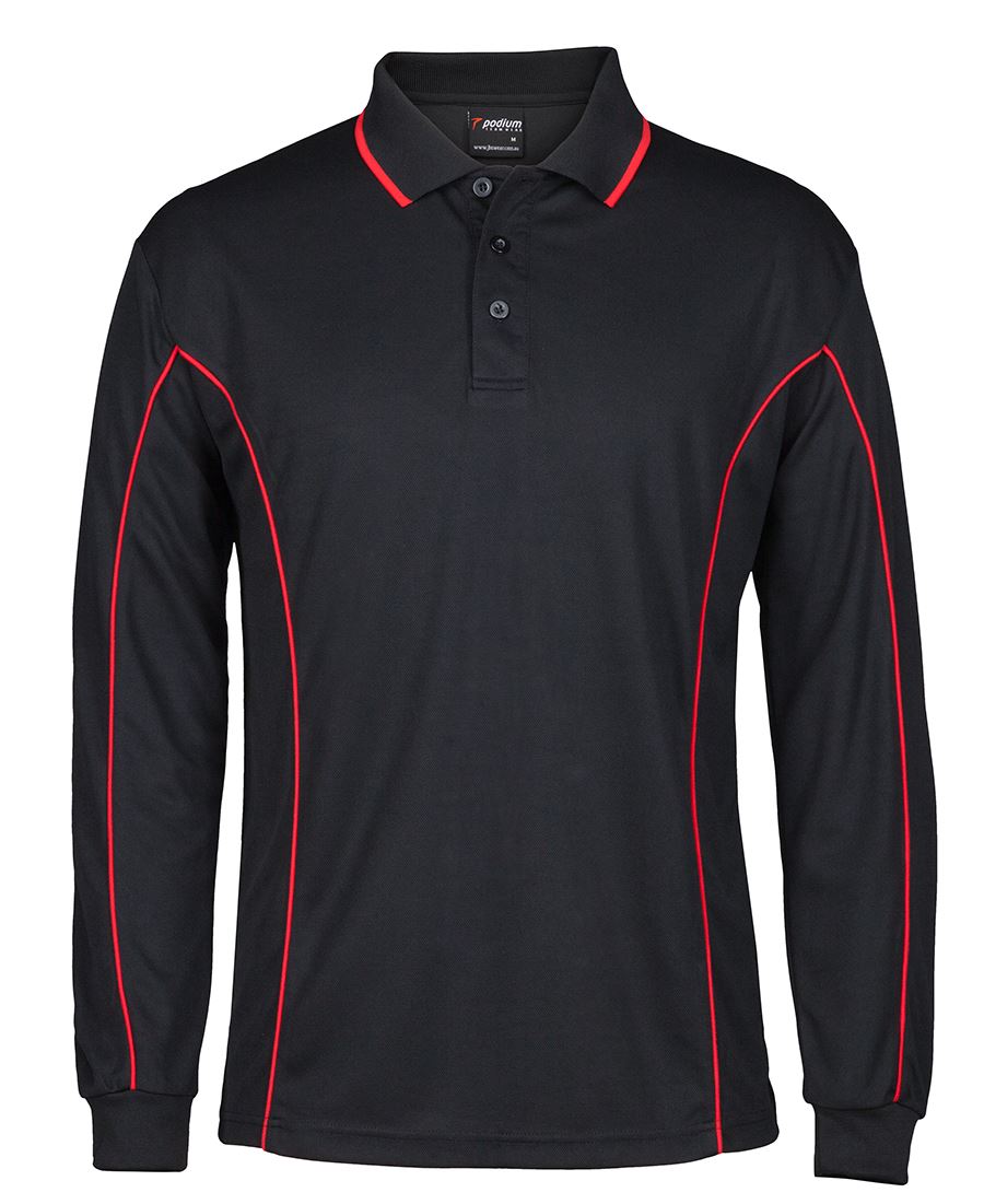 JBS PODIUM L/S PIPING POLO 7PIPL