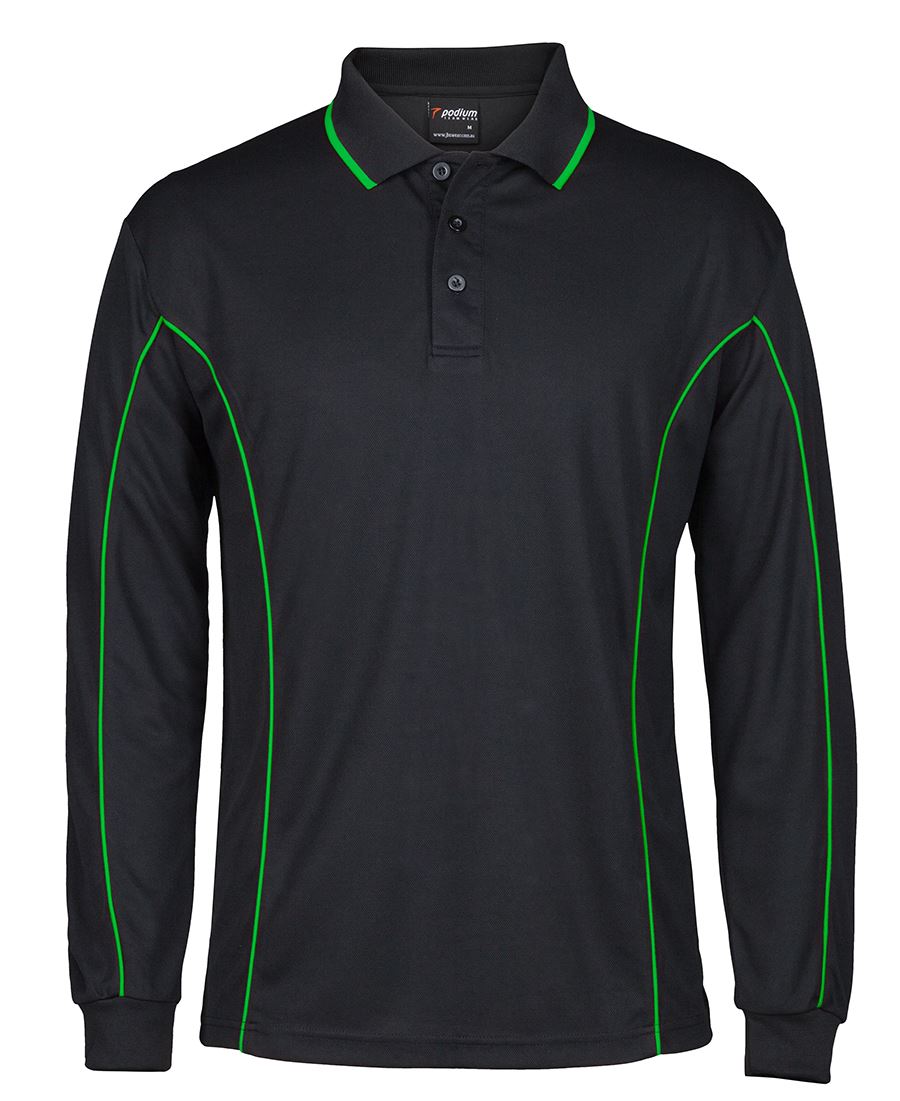 JBS PODIUM L/S PIPING POLO 7PIPL