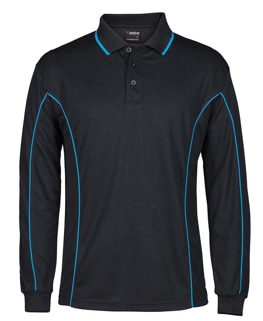 JBS PODIUM L/S PIPING POLO 7PIPL