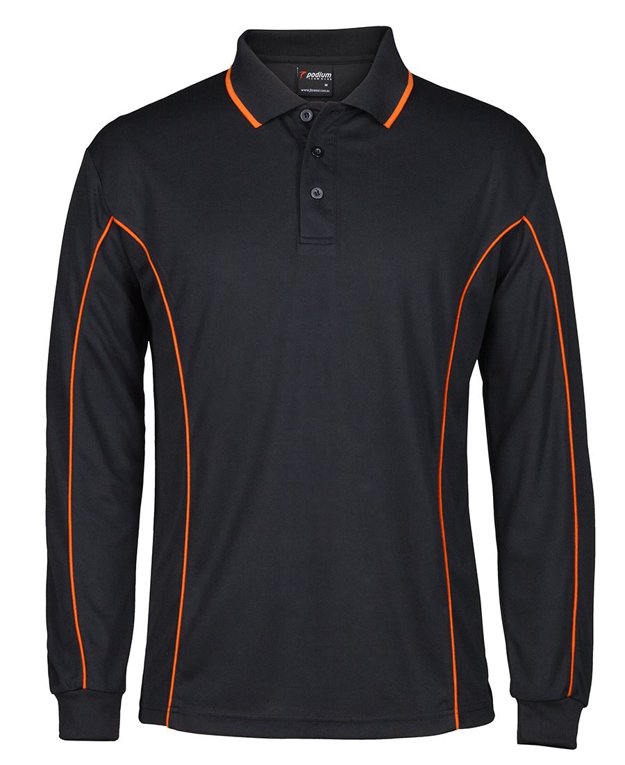 JBS PODIUM L/S PIPING POLO 7PIPL