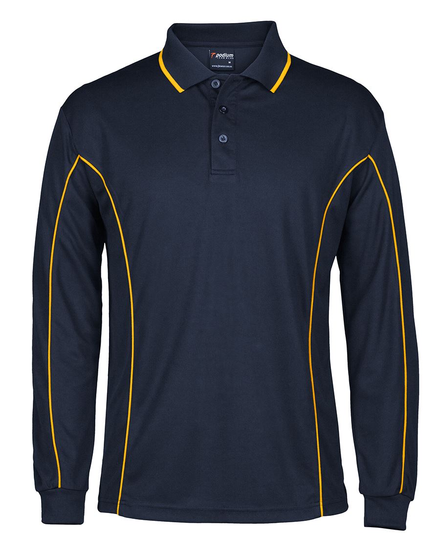 JBS PODIUM L/S PIPING POLO 7PIPL