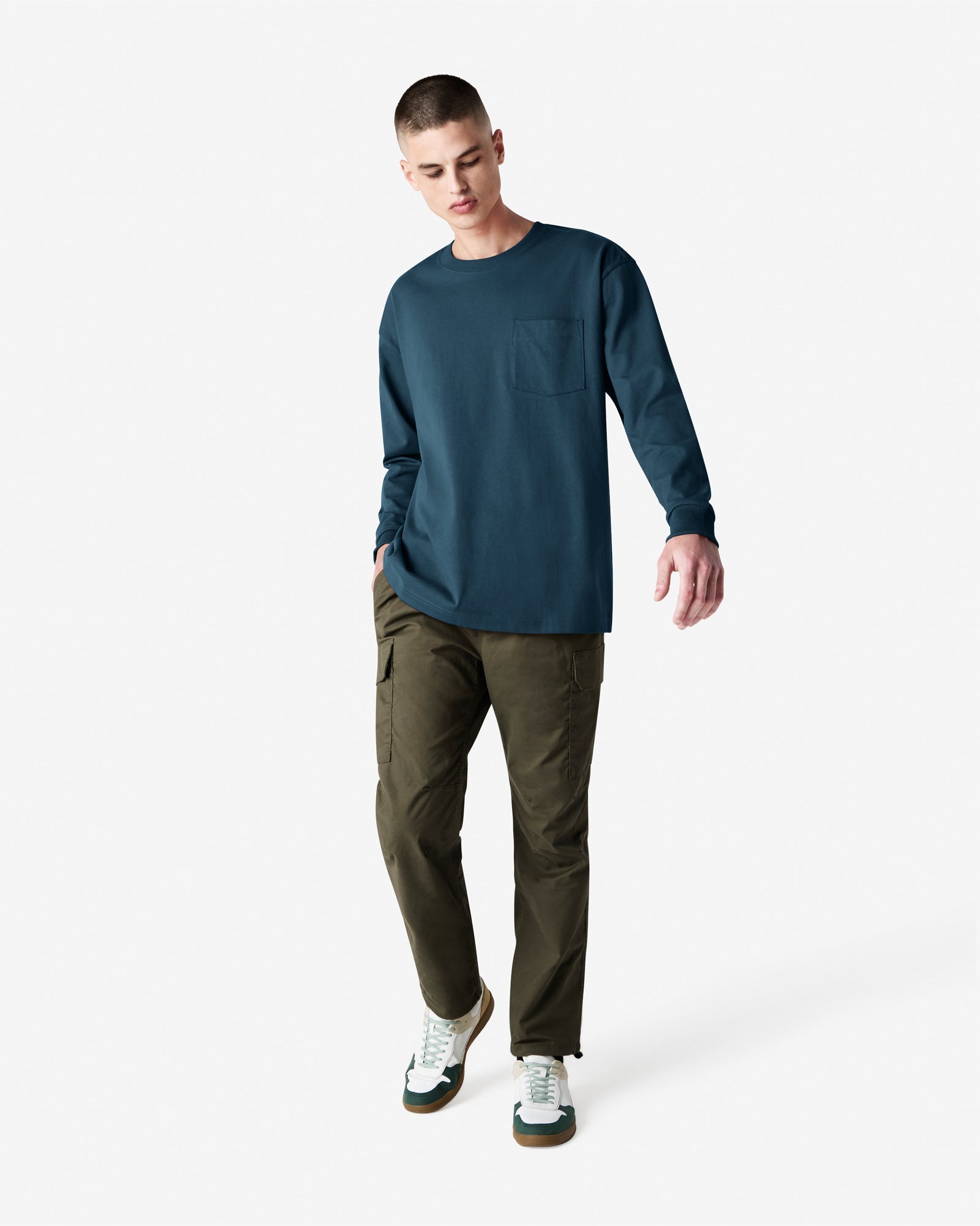 9410 American Apparel Super Heavyweight Unisex Long Sleeve Pocket T-Shirt