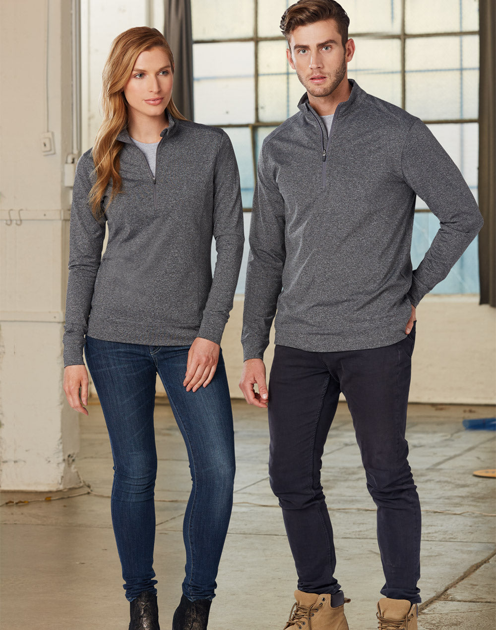 FL26 Ultimate Half Zip Long Sleeve Sweat Top - Ladies