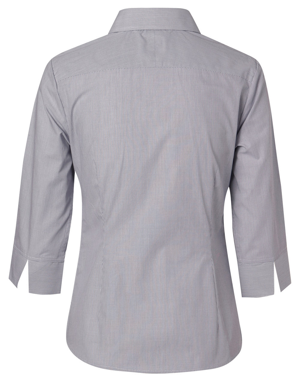 Benchmark M8213 Women's Fine Stripe 3/4 Sleeve Shirt