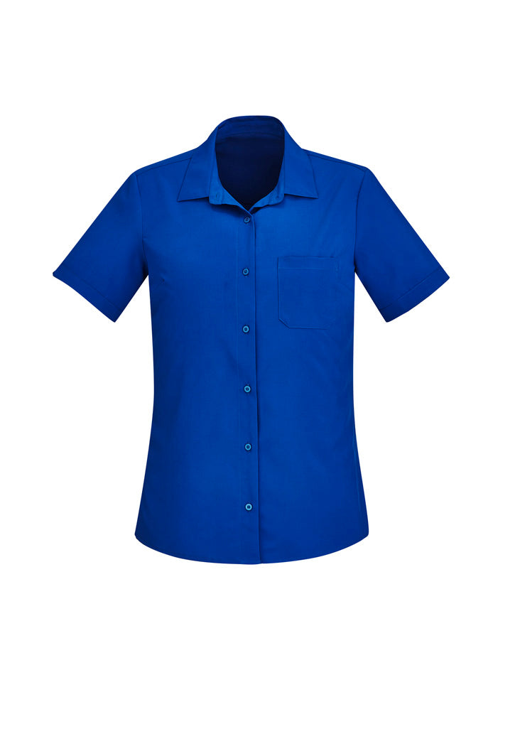BIZ CARE WOMENS FLORENCE SHORT SLEEVE SHIRT CS947LS