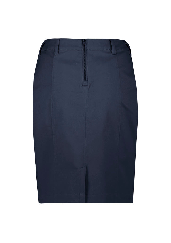 RGS264L Womens Mid Waist Stretch Chino Skirt