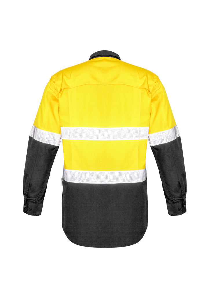 Syzmik Mens Rugged Cooling Taped Hi Vis Spliced Shirt ZW129