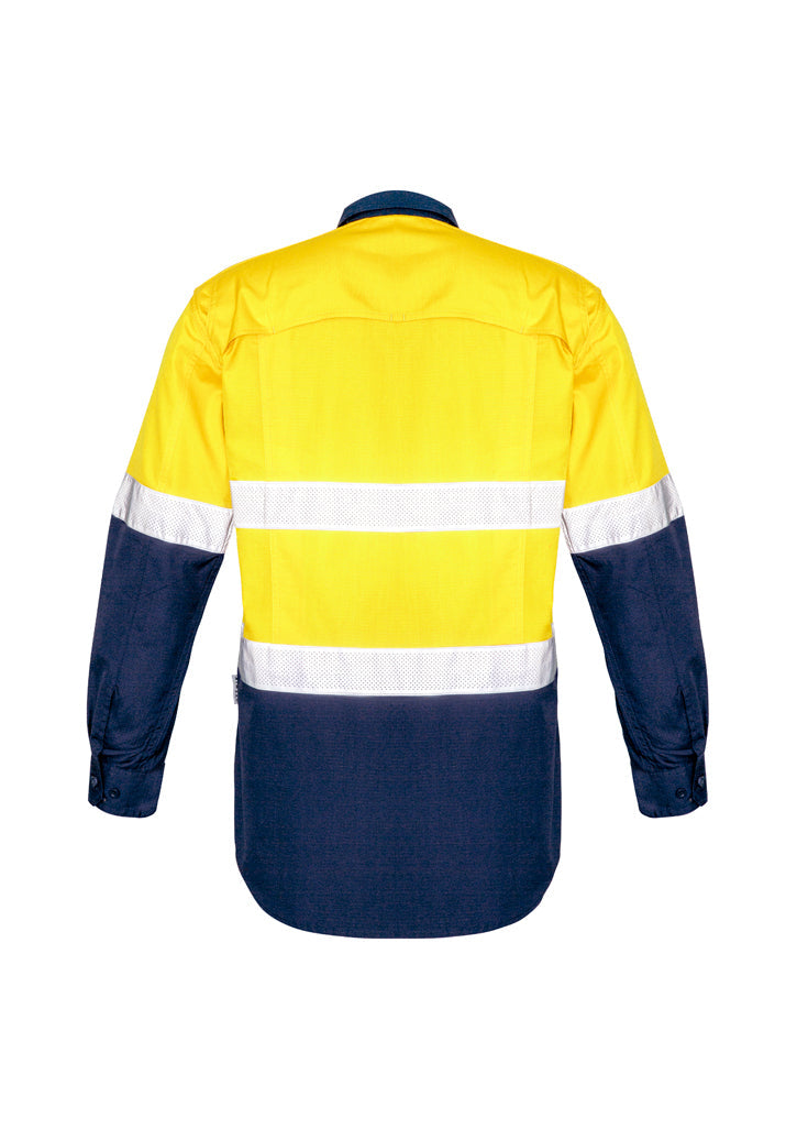 Syzmik Mens Rugged Cooling Taped Hi Vis Spliced Shirt ZW129