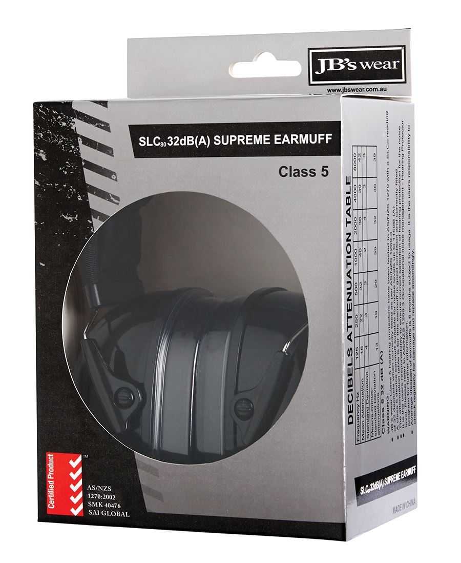 JB's Wear 32DB SUPREME EAR MUFFS 8M001