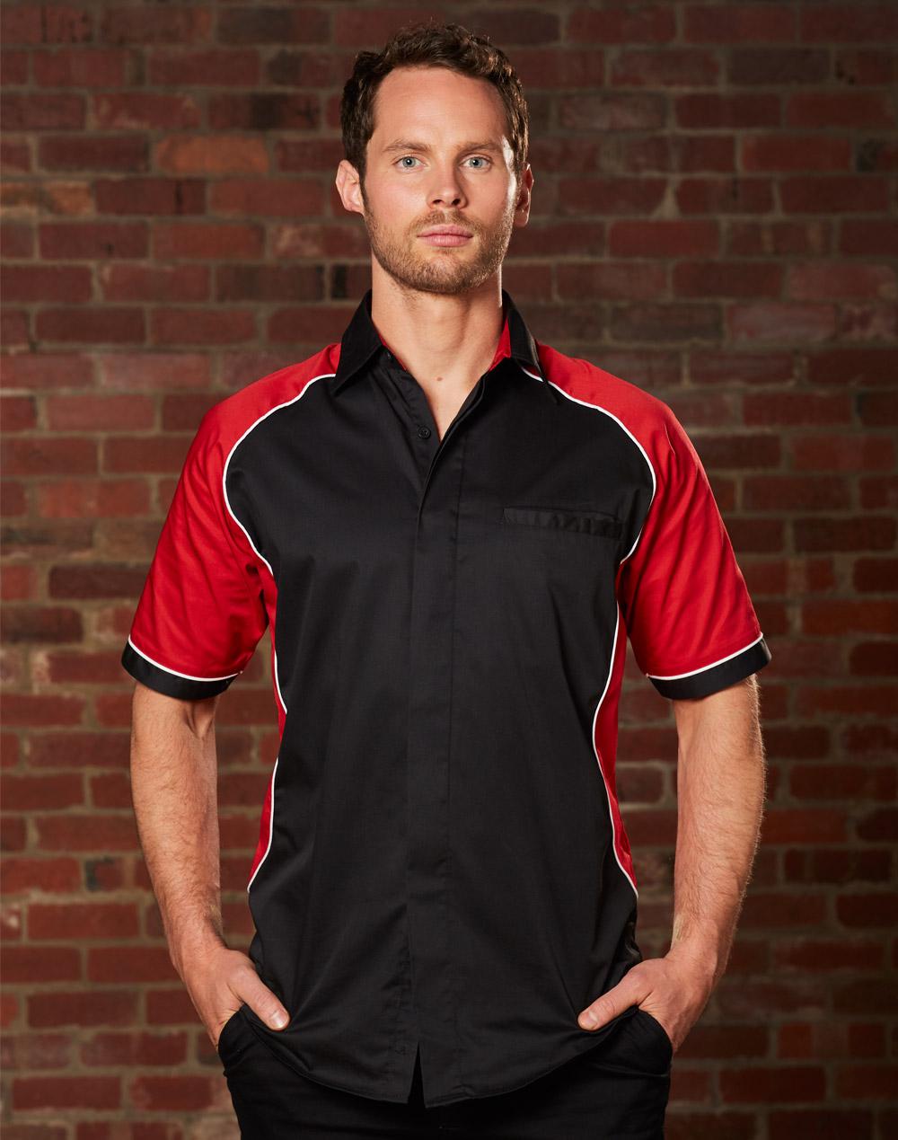 Benchmark BS15 Men's Arena Tri-Colour Contrast Shirt