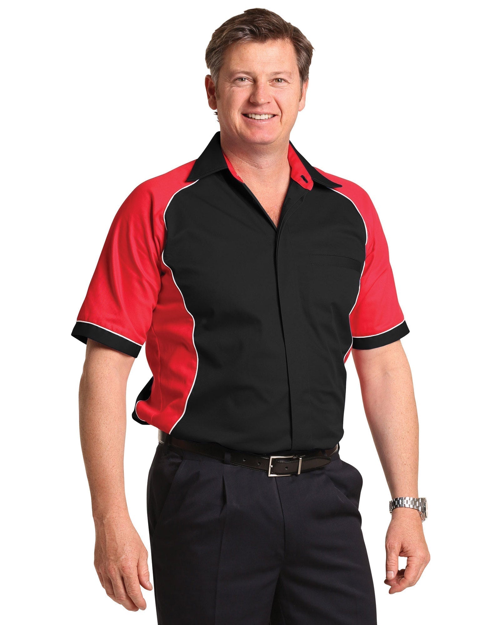 Benchmark BS15 Men's Arena Tri-Colour Contrast Shirt