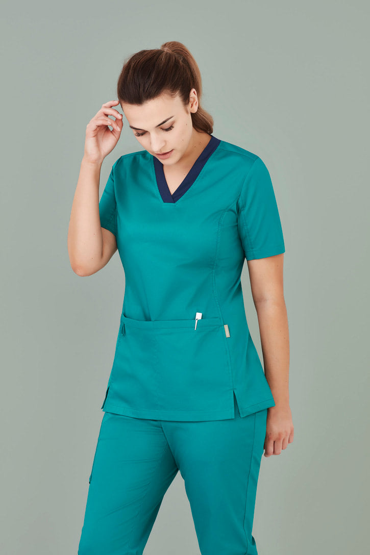 Biz Care Women's Riley V-Neck Scrub Top CST043LS
