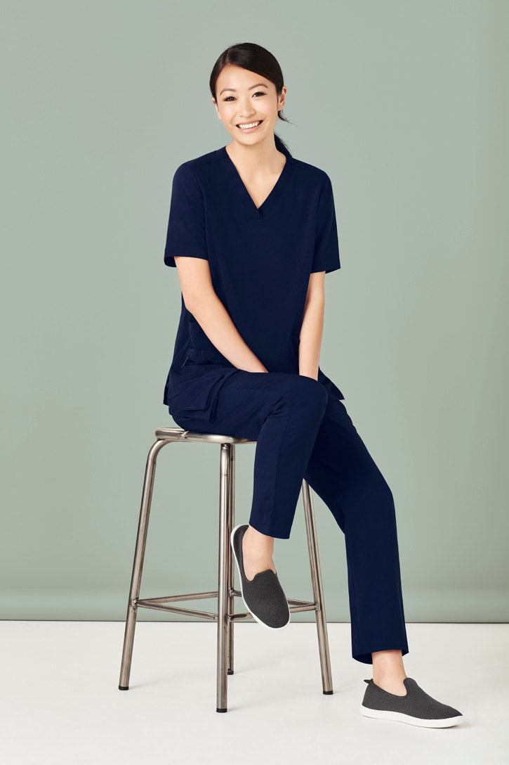 Biz Care WOMENS AVERY EASY FIT V-NECK SCRUB TOP   CST941LS